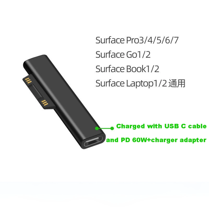 Chine PD65W USB-C FEMME ADAPTATEUR DE CHARGE DE SURFACE pour Microsoft Surface Pro | fabricant