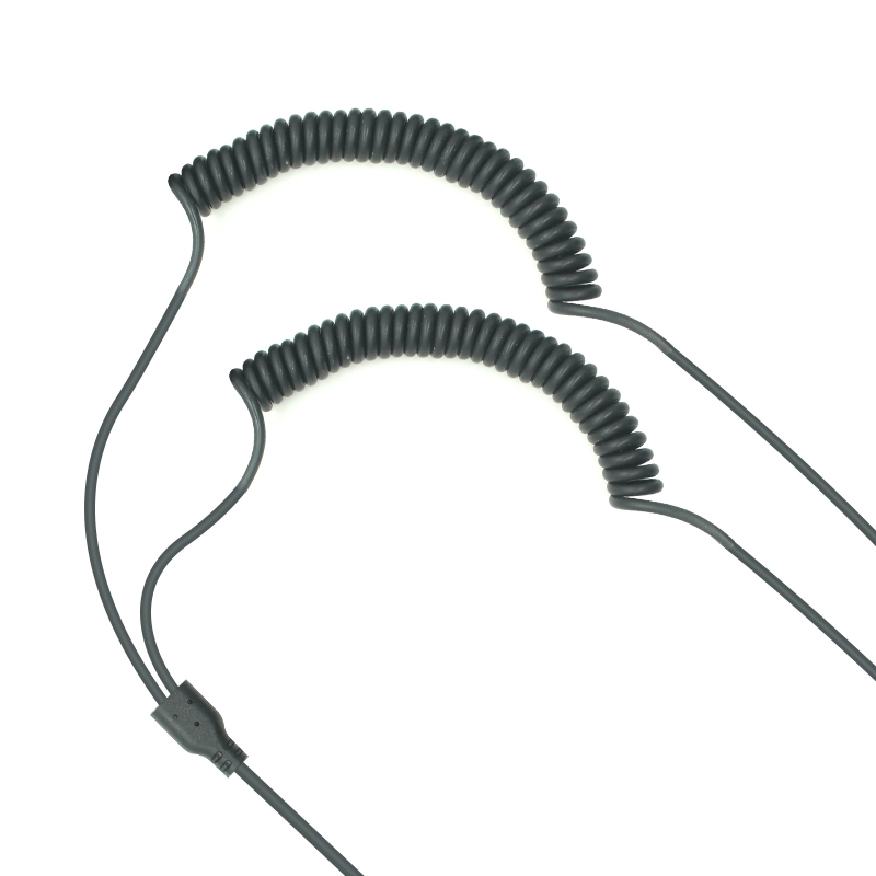 China DC2.35mm Safety Plug to 2.0mm Electrode Lead Wire with Coiled Cable | Electrode Cable Manufacturer China manufacturer
