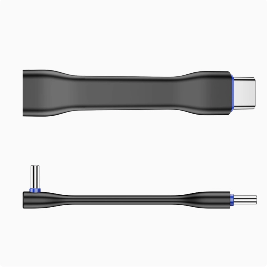 porcelana PD60W Silicona de 90 grados ángulo hacia arriba/hacia abajo 20Gbps USB C Cable plano corto-Datos y carga de alta velocidad fabricante
