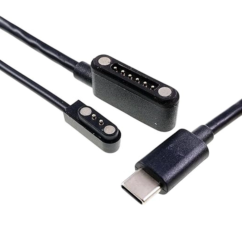 China USB Type-C to 1P/2P/4P Magnetic Pogo Pin Charger Cable – Spring Loaded Magnetic Connector | OEM Manufacturer | ISO 13485 & ISO 9001 Certified manufacturer