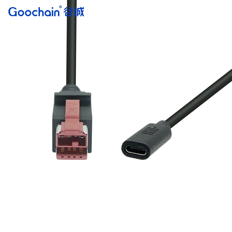 الصين مصنع مخصص USB النوع C أنثى إلى 24V PoweredusB الذكور كابل لمحطة نقاط البيع | Dongguan الشركة المصنعة الصانع