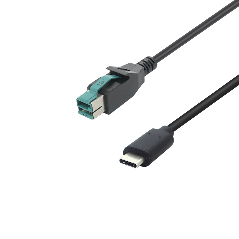 中国 USB Type-C MALE〜12V POWEREDUSB男性ケーブル - 産業および小売システム用の高出力デリバリコネクタ メーカー