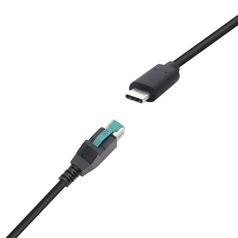 中国 USB Type-C MALE〜12V POWEREDUSB男性ケーブル - 産業および小売システム用の高出力デリバリコネクタ メーカー