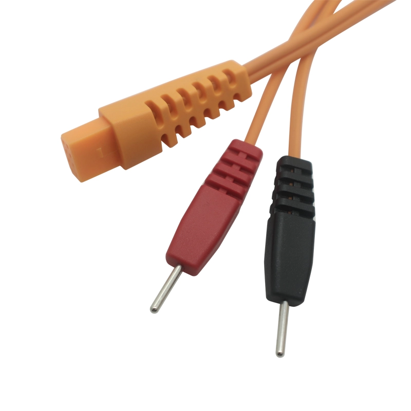 中国 电极医疗电缆 -  2.5mm 8针连接器到双2.0mm电极销铅线，用于物理治疗机器 制造商
