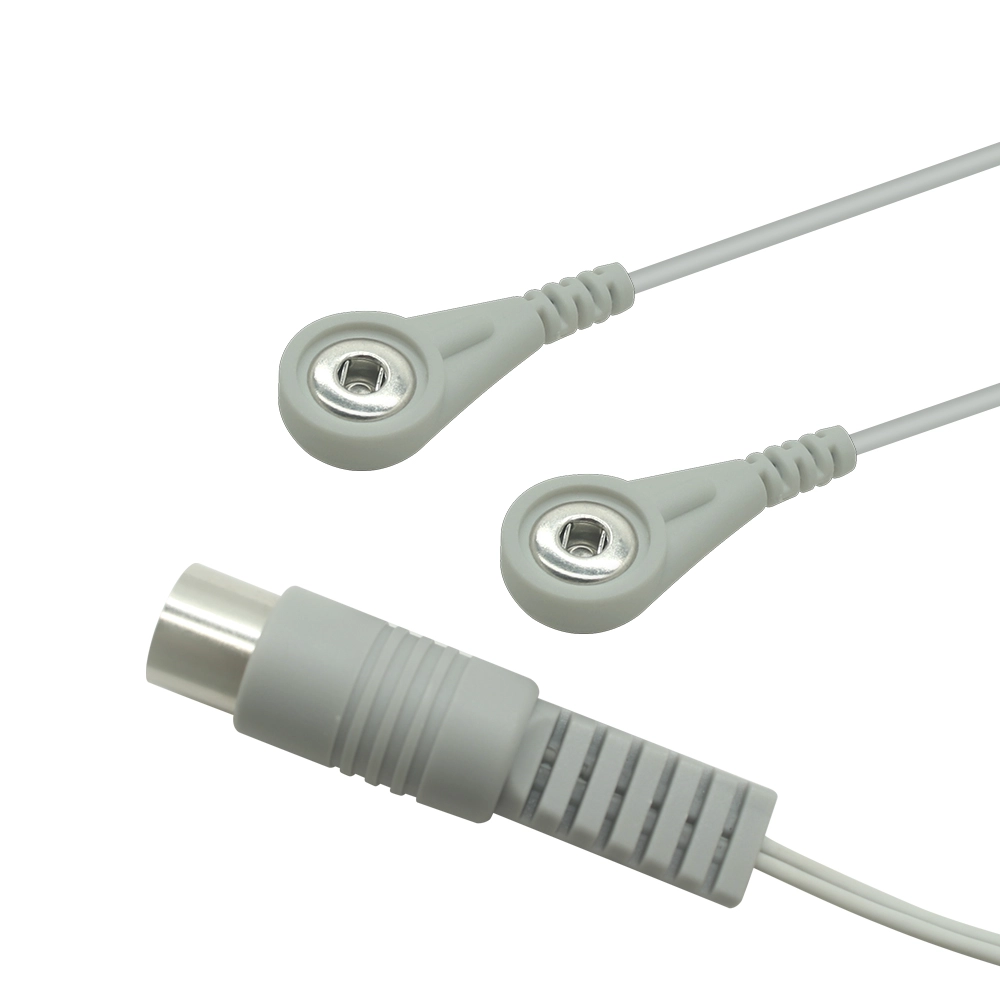 porcelana DIN 5P Masculino  SR a Cable de resorte femenino de electrodo Snap dual de 3.5 mm - Grado médico, Fabricante OEM, ISO 13485 Certificado fabricante