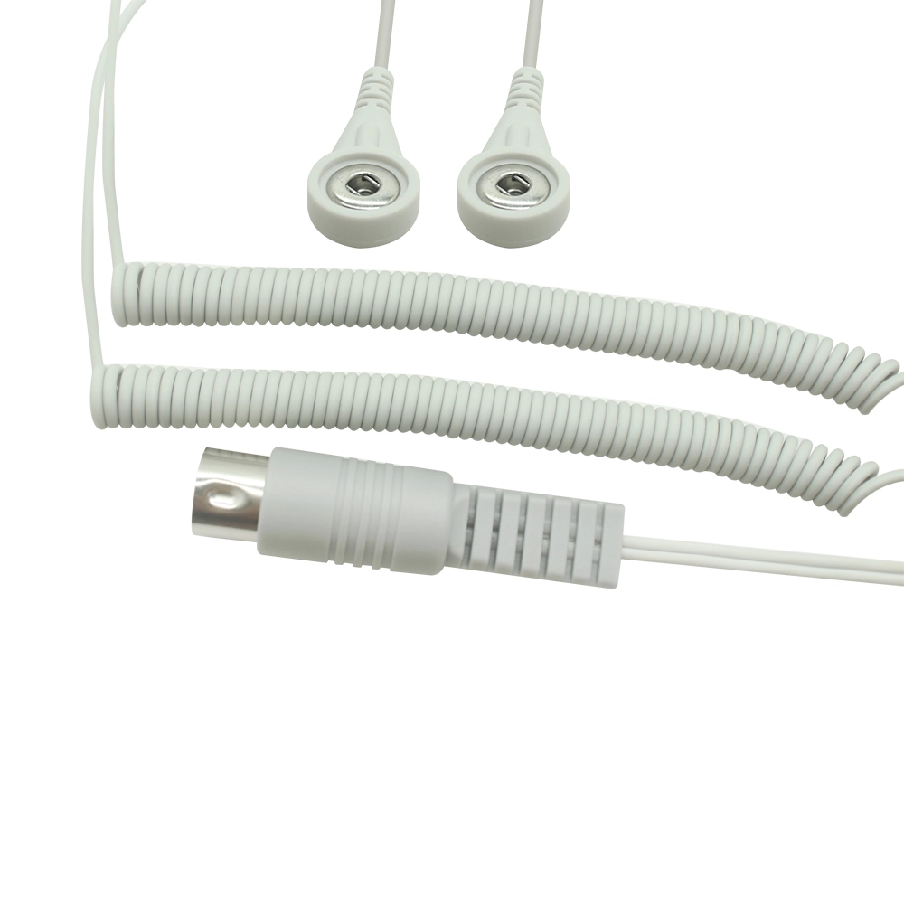 porcelana DIN 5P Masculino  SR a Cable de resorte femenino de electrodo Snap dual de 3.5 mm - Grado médico, Fabricante OEM, ISO 13485 Certificado fabricante