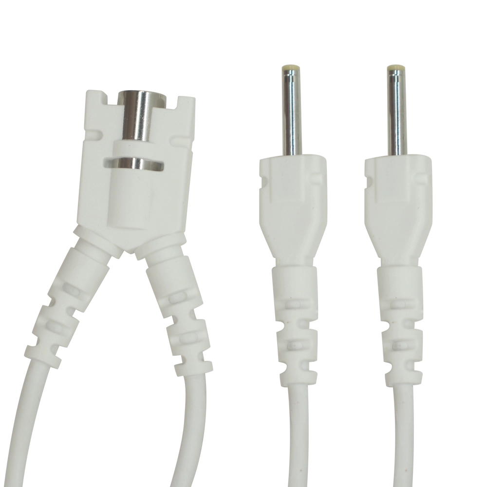 Çin Özelleştirilebilir DC2.35mm Erkek Fişine Çift DC2.35 Kadın Konnektörü - Goochain tarafından Tıbbi EKG Kablosu üretici firma