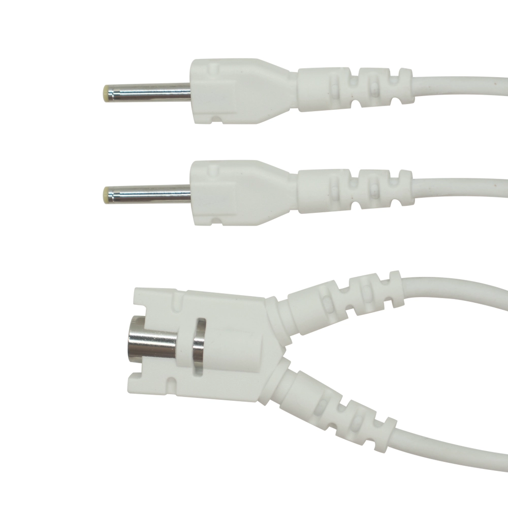 Çin Özelleştirilebilir DC2.35mm Erkek Fişine Çift DC2.35 Kadın Konnektörü - Goochain tarafından Tıbbi EKG Kablosu üretici firma
