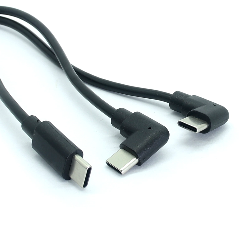 中国 USB Type-C MALEからSR  DUAL右角USBタイプC男性ケーブル| ISO認定OEMメーカー メーカー