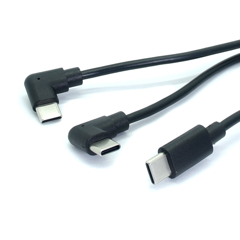 中国 USB Type-C MALEからSR  DUAL右角USBタイプC男性ケーブル| ISO認定OEMメーカー メーカー