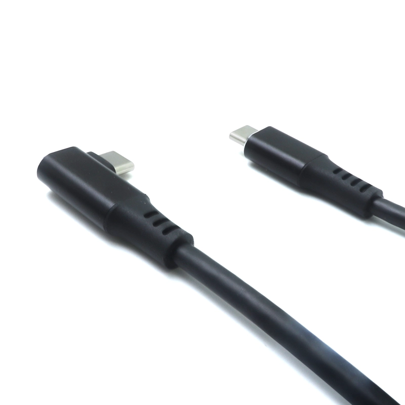 China Rechtswinkel USB Typ-C-Mann zum USB-C-Kabel-benutzerdefinierter Stromversorgungs- und Datenkabelhersteller | ISO 13485 & ISO 9001 zertifiziert Hersteller