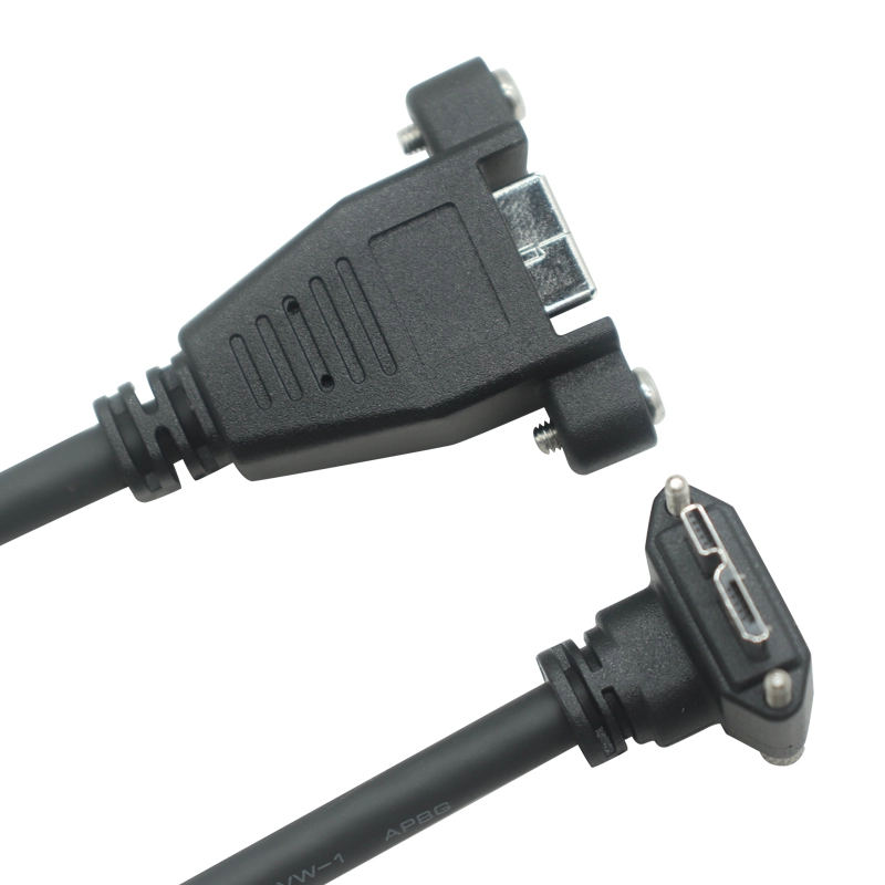 Cina Monte pannello USB 3.0 Una chiusura da femmina a vite micro USB 3.0 B Cavo maschile-Cavo dati ad alta velocità | Produttore certificato ISO13485 e ISO9001 produttore