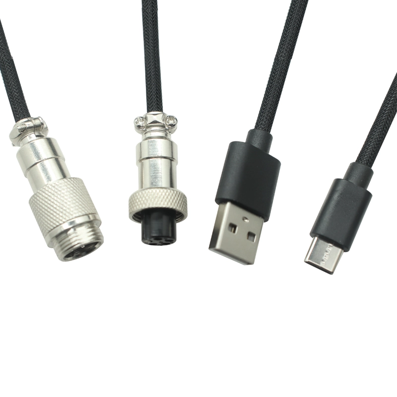 Çin Özel USB-A & USB-C-GX Havacılık Konnektörü Buzlu Kablo | Tıbbi ve Endüstriyel Sınıf üretici firma