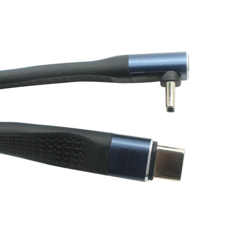 الصين 240W USB Type-C Male to Male Flat Cable | 40 جيجابت في الثانية 8K فيديو | موصل الزاوية اليمنى | الشركة المصنعة ISO الصانع