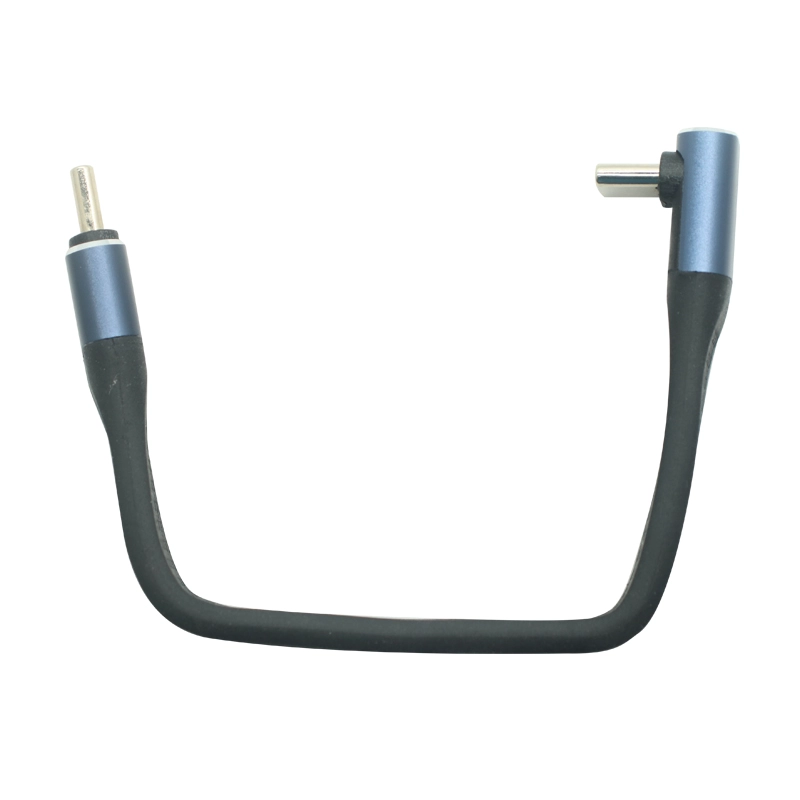 الصين 240W USB Type-C Male to Male Flat Cable | 40 جيجابت في الثانية 8K فيديو | موصل الزاوية اليمنى | الشركة المصنعة ISO الصانع