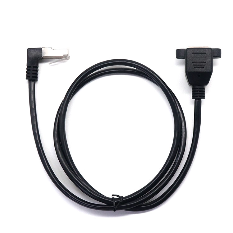 중국 RJ45 나사로 90 ° RJ45 남성 확장 케이블 - 중국 공장 제조업체 OEM 공급 업체 제조업체