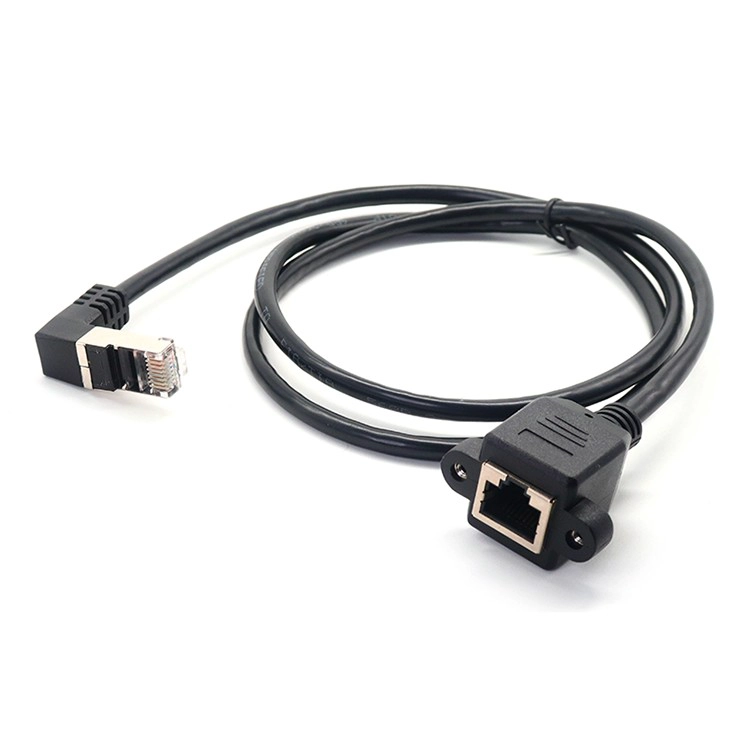 중국 RJ45 나사로 90 ° RJ45 남성 확장 케이블 - 중국 공장 제조업체 OEM 공급 업체 제조업체