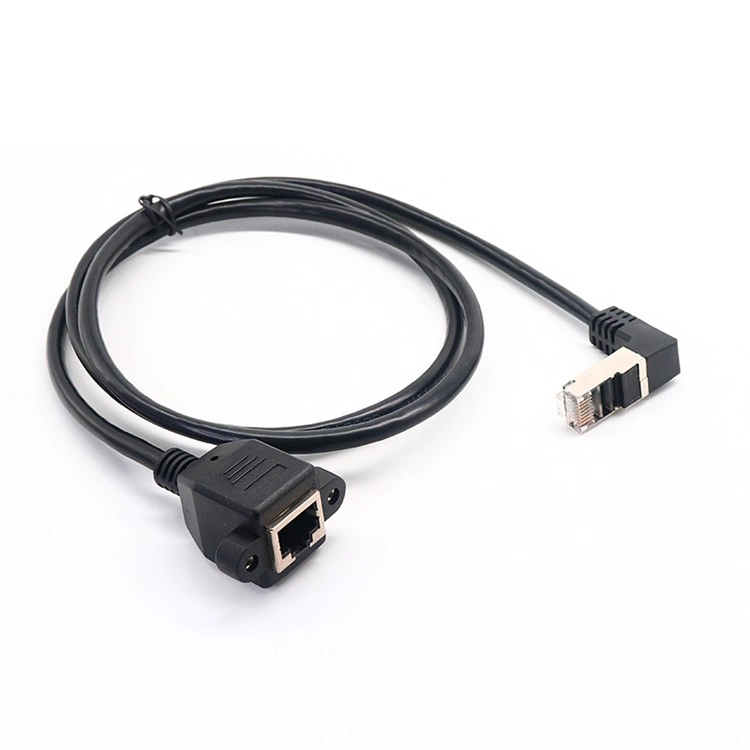 중국 RJ45 나사로 90 ° RJ45 남성 확장 케이블 - 중국 공장 제조업체 OEM 공급 업체 제조업체
