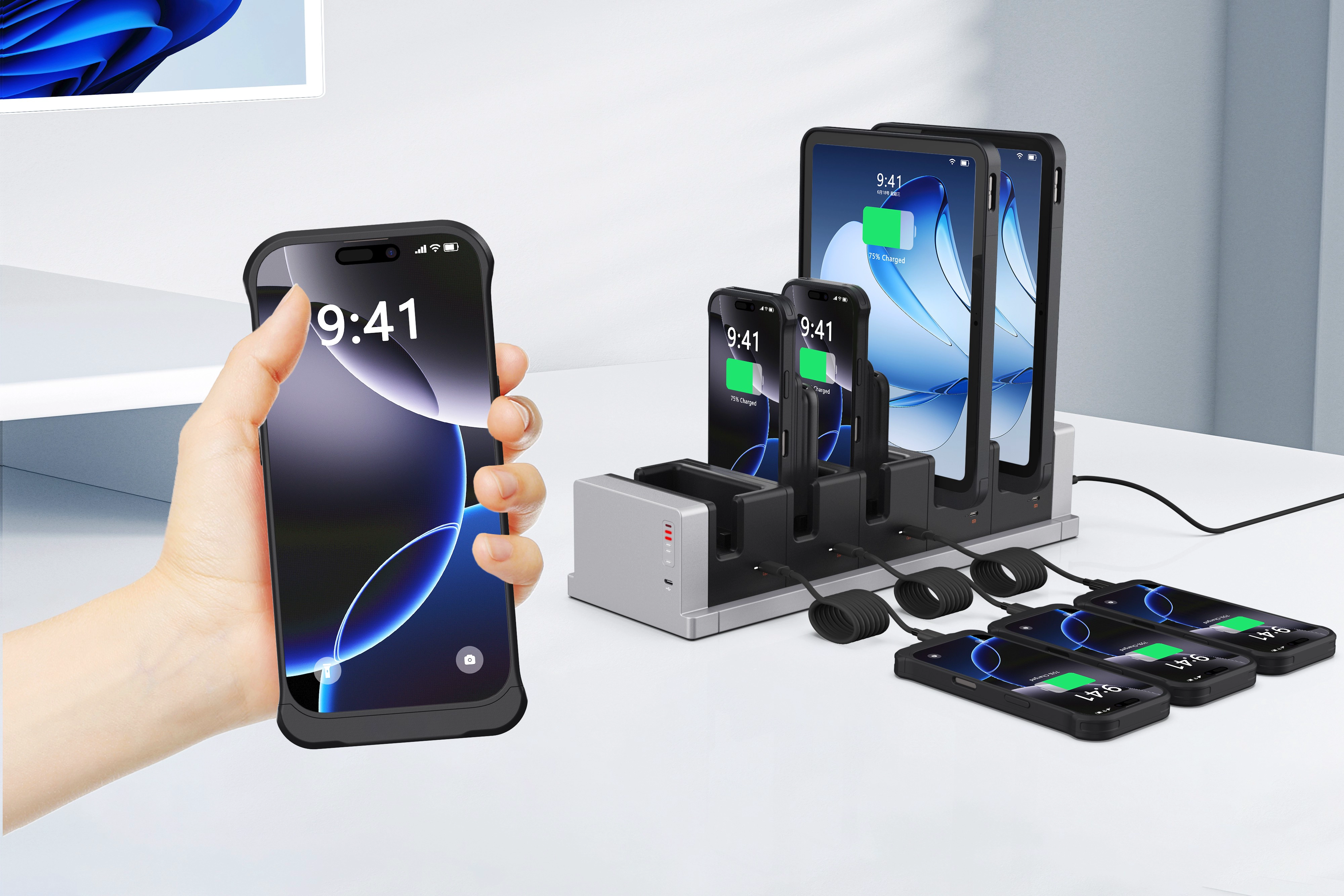 China Pogo Pin Tablet Charging Dock with Magnetic Connector – Custom POS Charging Solution manufacturer