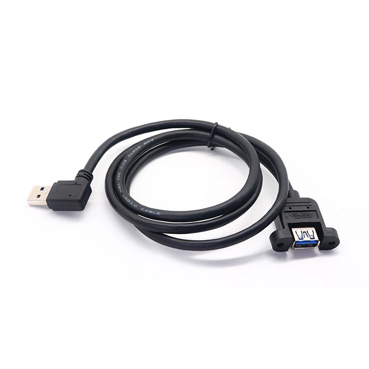 Cina Angolo destro USB da 3,0 da 3,0 am a AF Cavo di estensione con supporto a doppio pannello a vite | Produttore OEM produttore