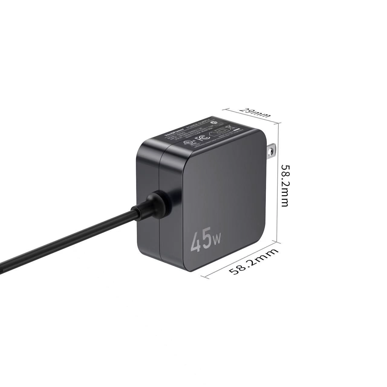 Chine 45W USB-C PD Charger mural rapide avec des adaptateurs de bouchons de voyage UE / UK / UK / UK - Conception compacte et universelle pour les voyages d'affaires fabricant