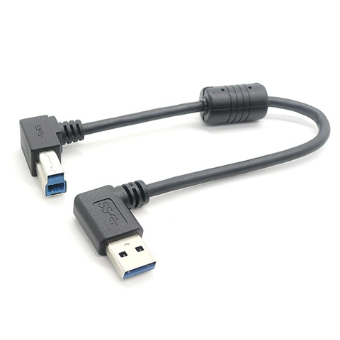 China Ângulo reto USB 3.0 Tipo A Male A do ângulo reto USB 3.0 Tipo B Cabo macho | Fabricante de cabos USB em alta velocidade fabricante