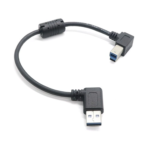 China Ângulo reto USB 3.0 Tipo A Male A do ângulo reto USB 3.0 Tipo B Cabo macho | Fabricante de cabos USB em alta velocidade fabricante