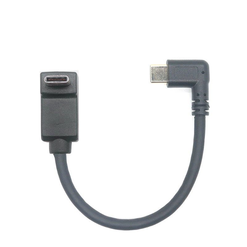 China USB Type-C Male Side-Bend to Type-C Male Up-Angle Cable | Custom Angled USB-C Cable Manufacturer manufacturer