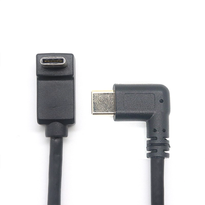 China USB Type-C Male Side-Bend to Type-C Male Up-Angle Cable | Custom Angled USB-C Cable Manufacturer manufacturer