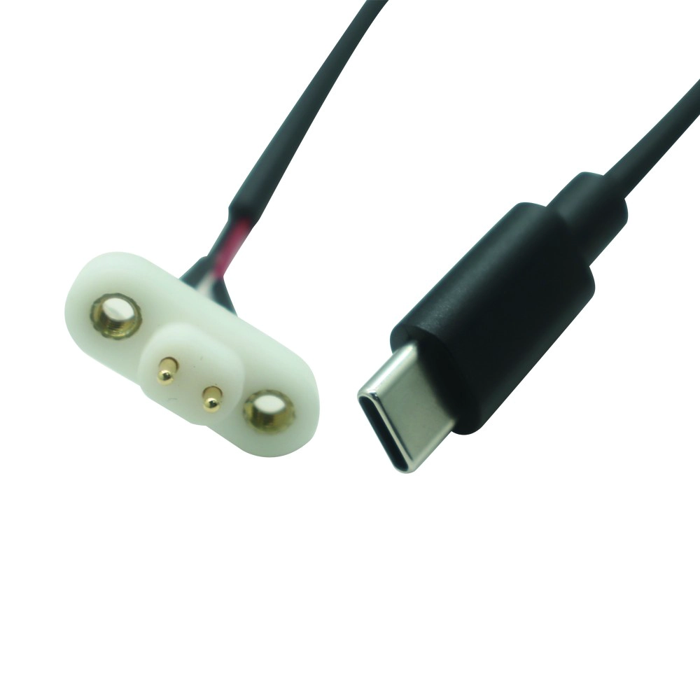 중국 USB Type-C 남성 - 2P 포고 핀 스프링 케이블 | 맞춤형 코일 포고 핀 케이블 제조업체 제조업체
