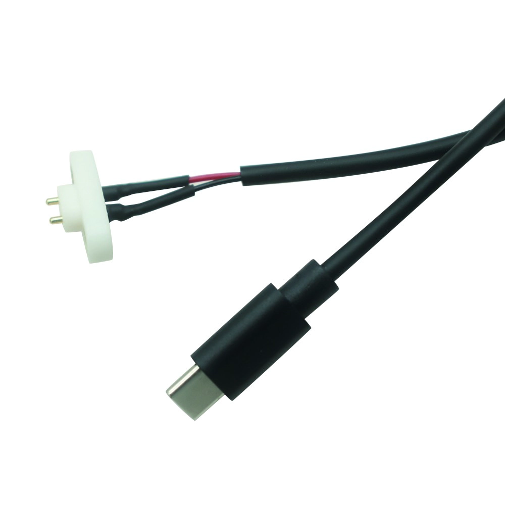 중국 USB Type-C 남성 - 2P 포고 핀 스프링 케이블 | 맞춤형 코일 포고 핀 케이블 제조업체 제조업체
