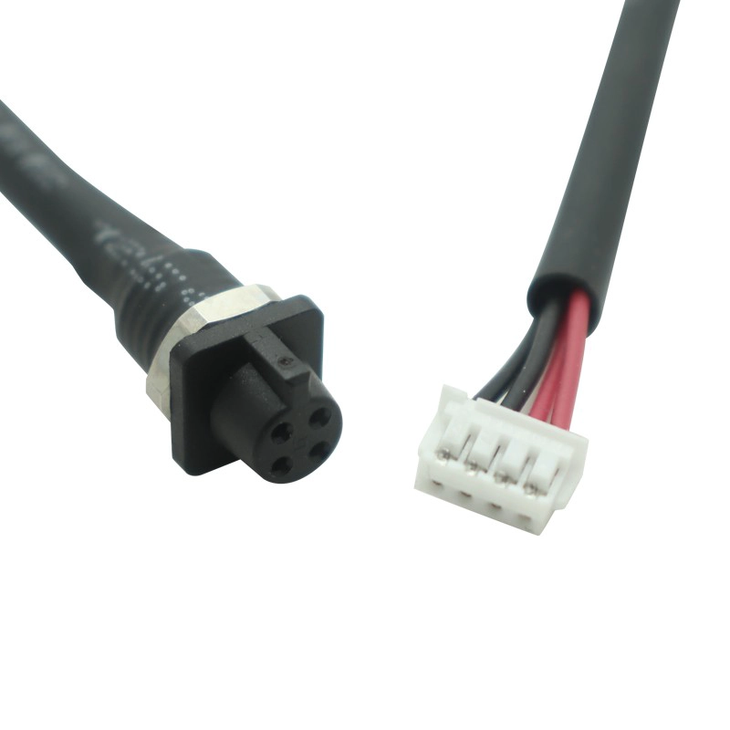 porcelana Conector hembra de 4 pines impermeable IP67 a cable de carcasa ZH1.5-4P | Fabricante de mazos de cables impermeables personalizados fabricante