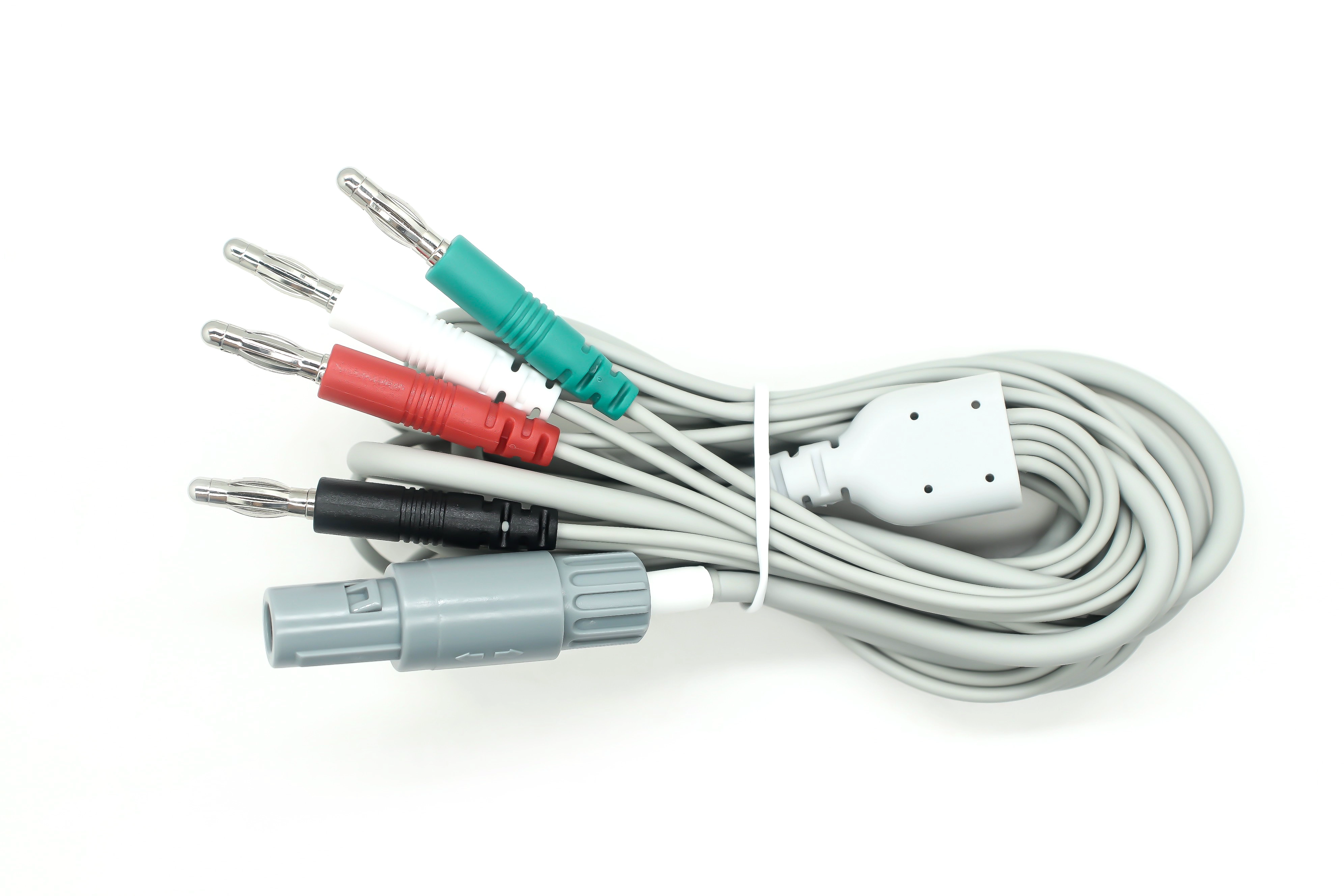 porcelana Conector estilo Lemo a SR con cable de 4 conectores tipo banana | Conjunto de cables conductores de grado médico fabricante
