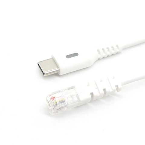 China RJ11 4P4C auf USB Typ-C-Stecker-Spiralkabel – flexible Telefon-/Geräteverbindung, ISO9001-zertifiziert Hersteller