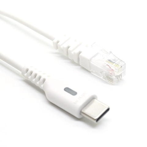 China RJ11 4P4C auf USB Typ-C-Stecker-Spiralkabel – flexible Telefon-/Geräteverbindung, ISO9001-zertifiziert Hersteller