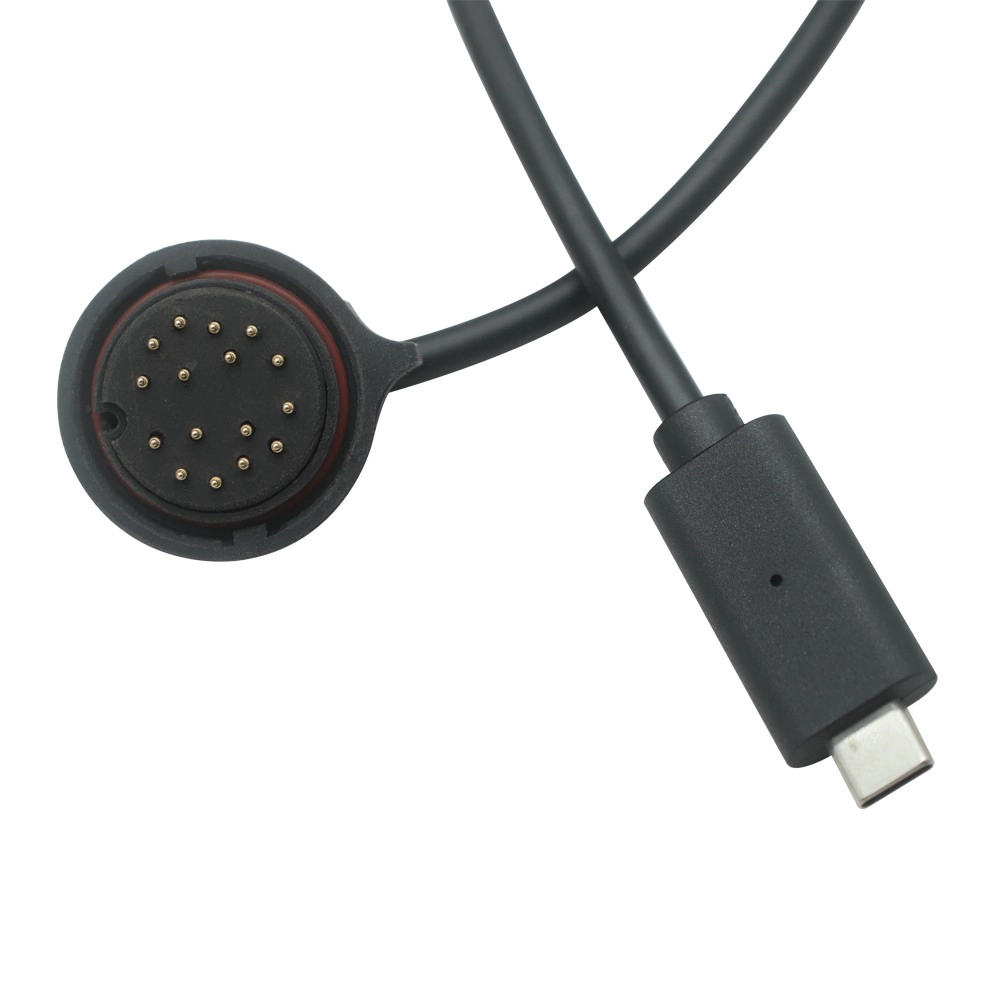 الصين كابل USB من النوع C ذكر إلى كابل Pogo Pin Locking ذو 16 سنًا - كابل طاقة وبيانات مخصص الصانع