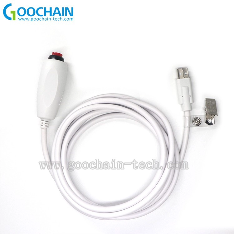 porcelana Cable USB-A con botón de llamada de enfermera masculina con clip | Cable de interruptor de botón pulsador de llamada de emergencia para sistemas médicos y de atención fabricante