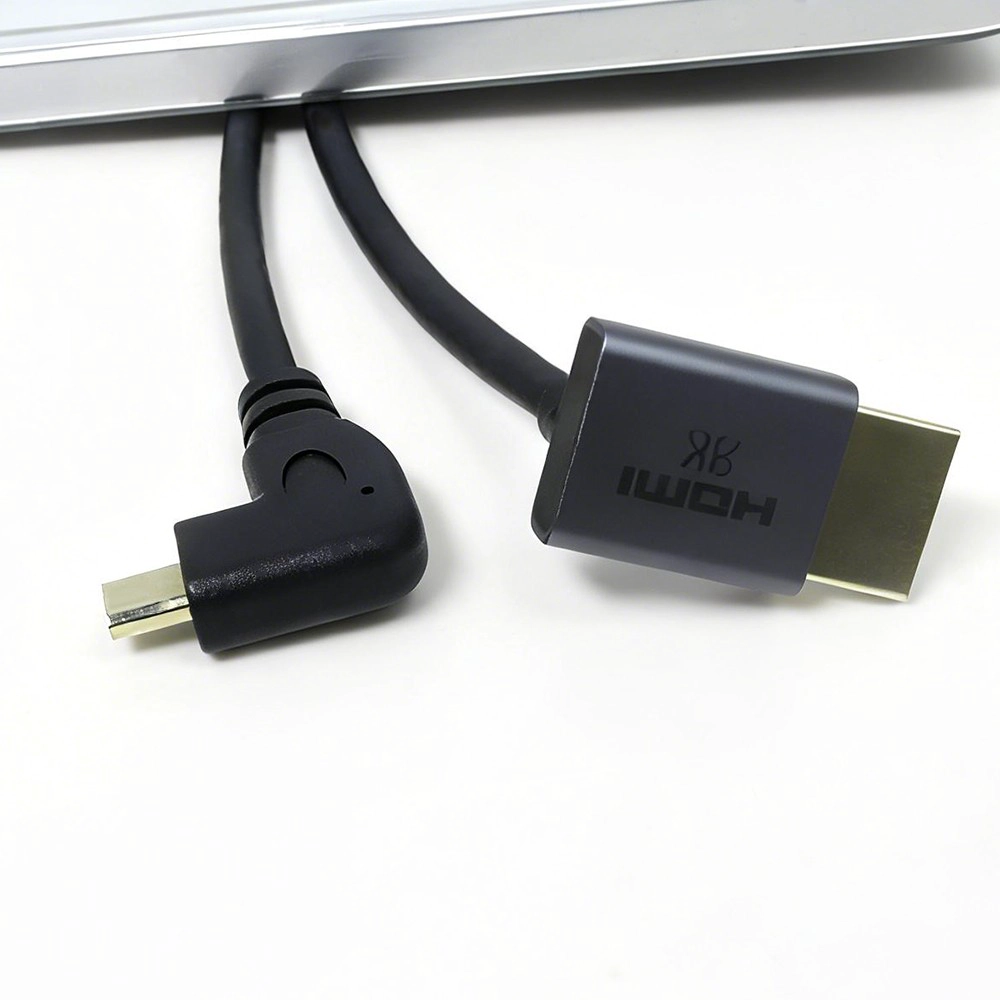 China Micro-HDMI-Stecker 90° nach links abgewinkelt auf HDMI-Stecker 90° nach unten abgewinkelt Hersteller