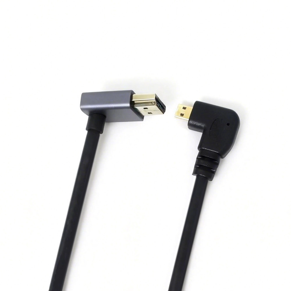 China Micro-HDMI-Stecker 90° nach links abgewinkelt auf HDMI-Stecker 90° nach unten abgewinkelt Hersteller