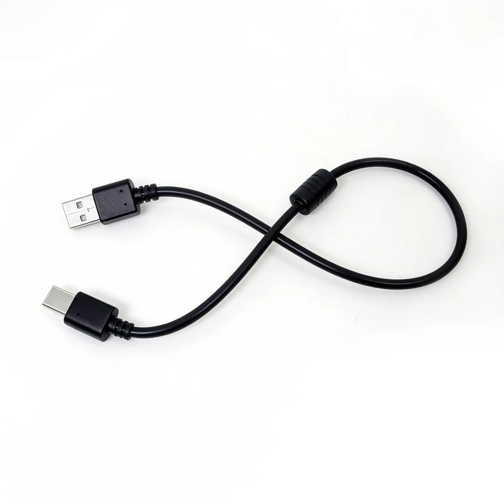 China Right Angle USB-A Male to Mini USB 5-Pin Male Cable with Ferrite Core – EMI Filtered Short Mini USB Cable Manufacturer manufacturer