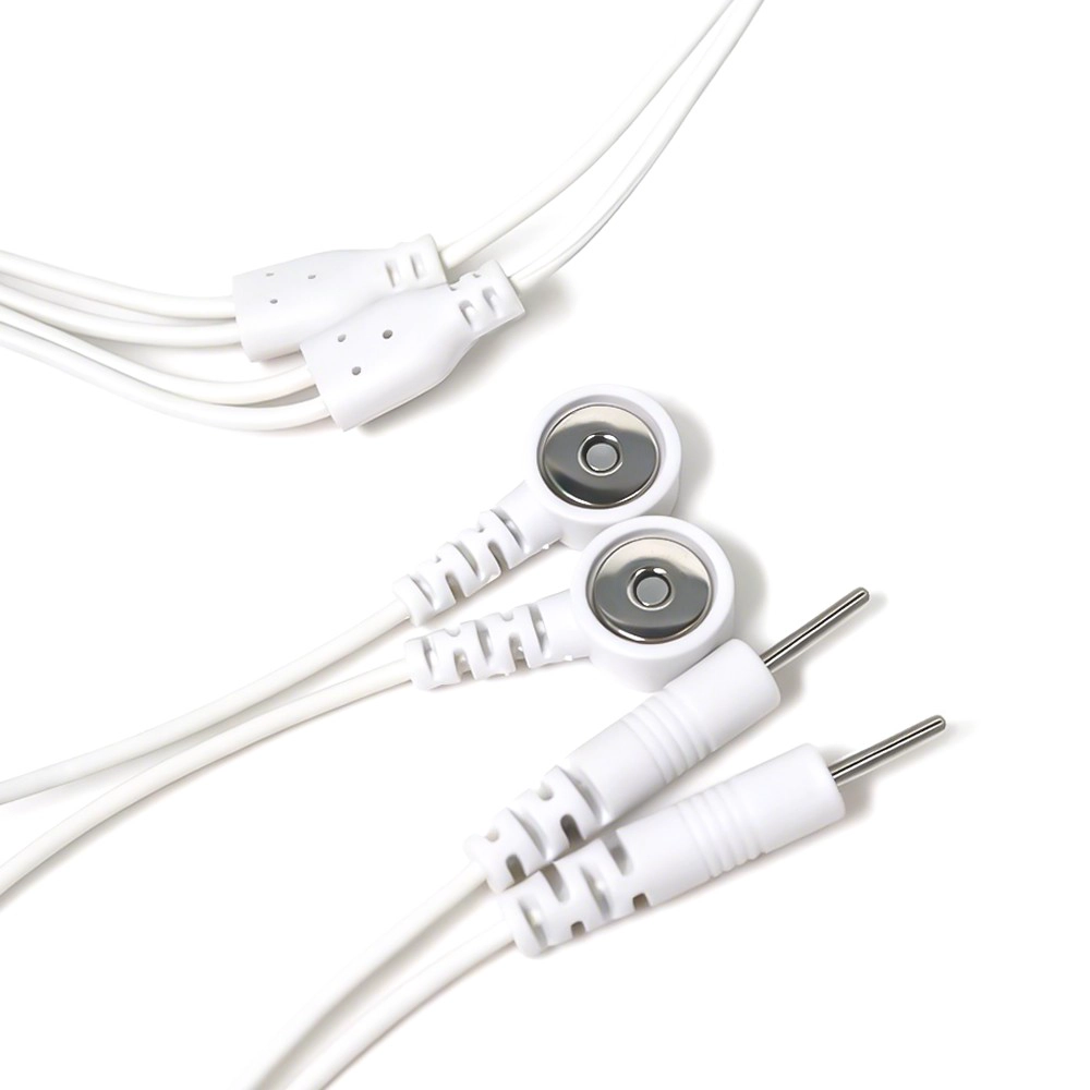 Çin DIN 5-Pin Erkek - Çift 3.5mm Manyetik Yapış Dişi ve Çift 2.0mm Pin Elektrot Tıbbi Kablo üretici firma