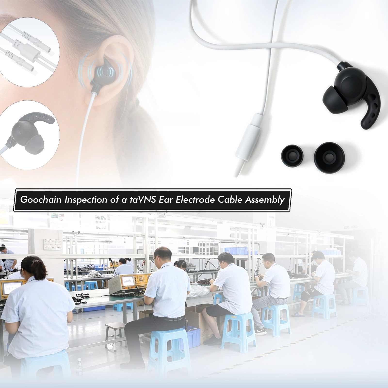 China 2-Pole Conductive Silicone taVNS Ear Clip Electrode manufacturer