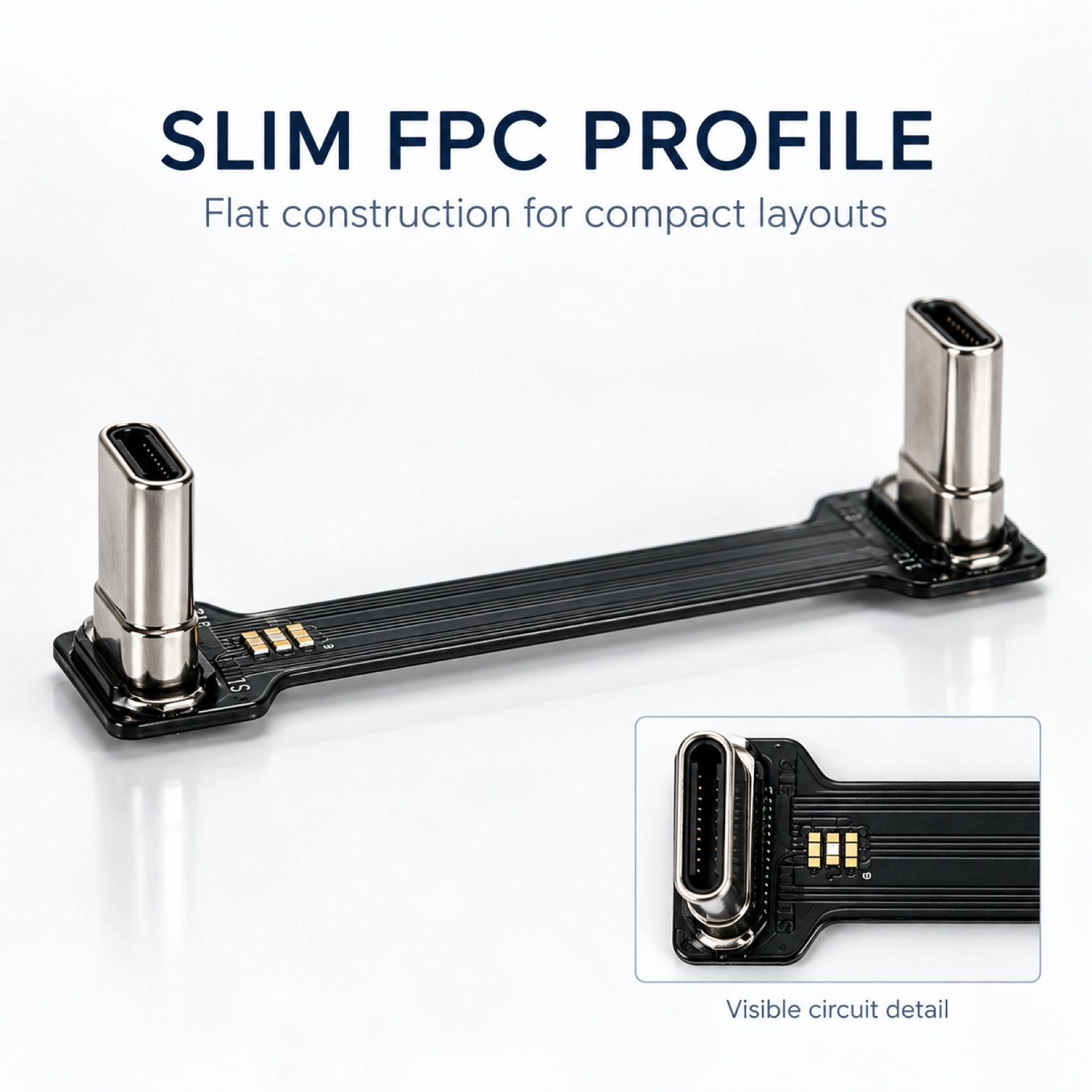 China Cabo FPC macho para macho de ângulo reto duplo USB-C fabricante
