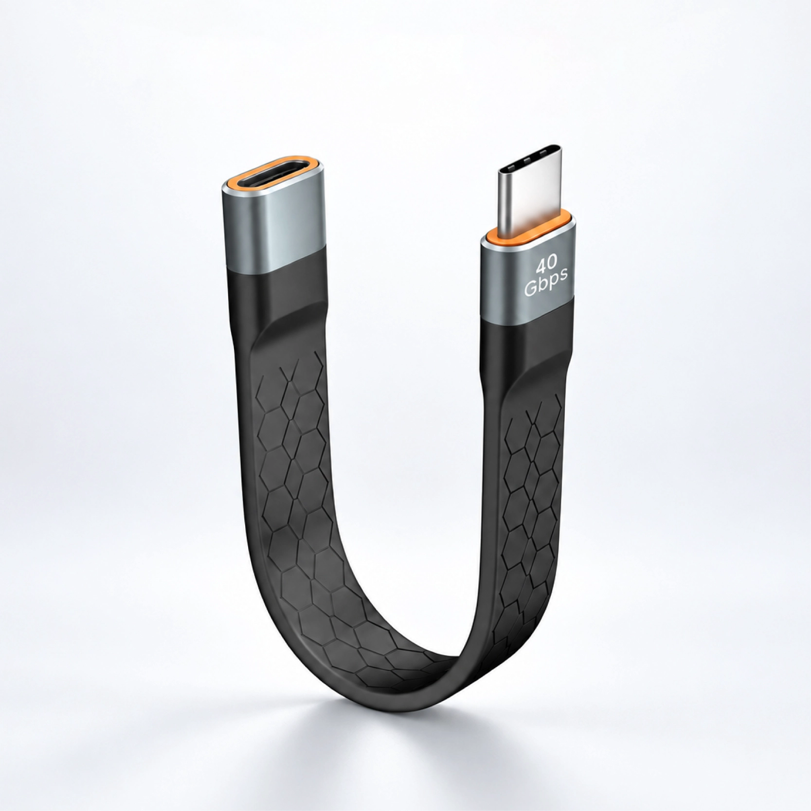 China Cabo de extensão plano USB-C FPC com corpo sobremoldado fabricante