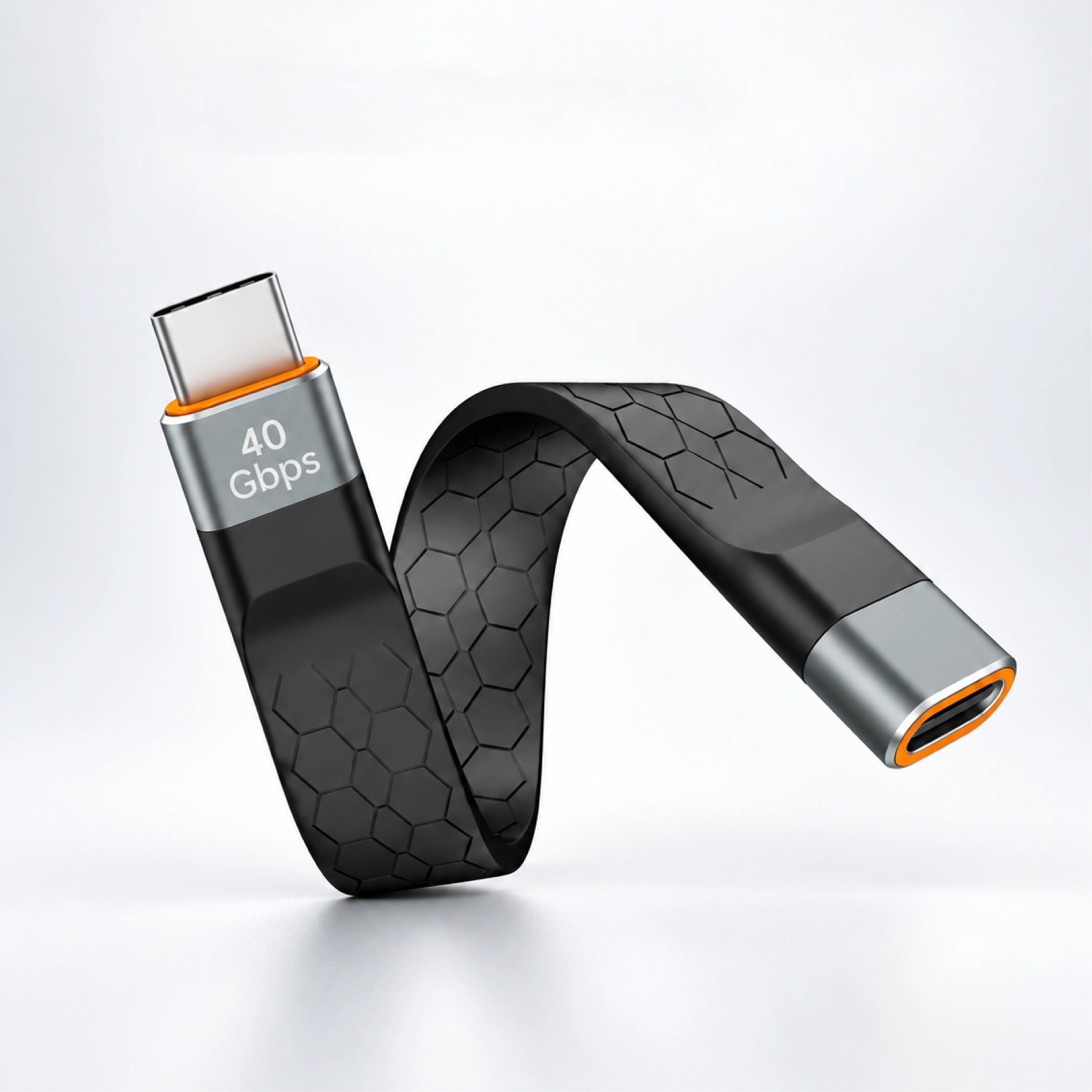 China Cabo de extensão plano USB-C FPC com corpo sobremoldado fabricante