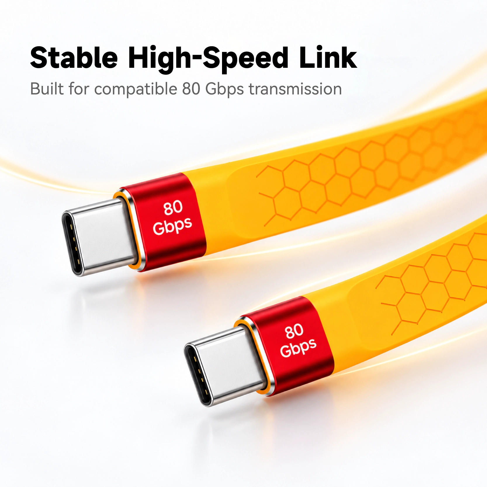 porcelana Cable plano USB-C macho a macho FPC de 80 Gbps fabricante
