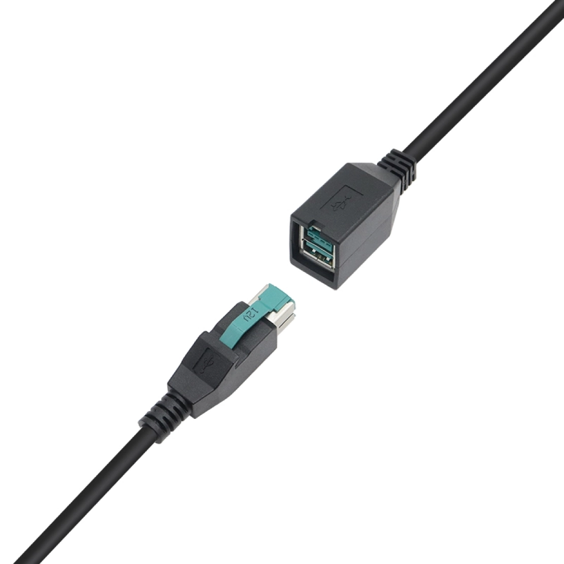 Çin POS Ekipmanları için 12V PoweredUSB Erkek - Dişi Uzatma Kablosu üretici firma