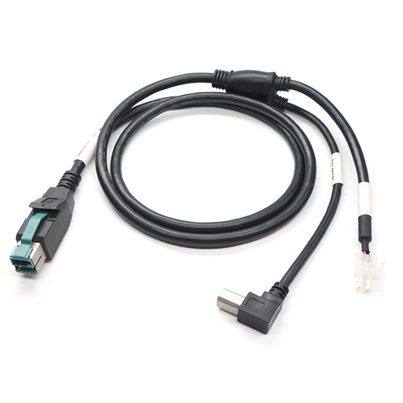 Cina ALIMENTAZIONE DA 12 V USB a USB-B ad angolo retto e cavo di alimentazione a 2 pin produttore