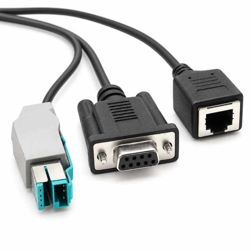 porcelana Conjunto de cables PoweredUSB DB9 y RJ12 personalizados fabricante