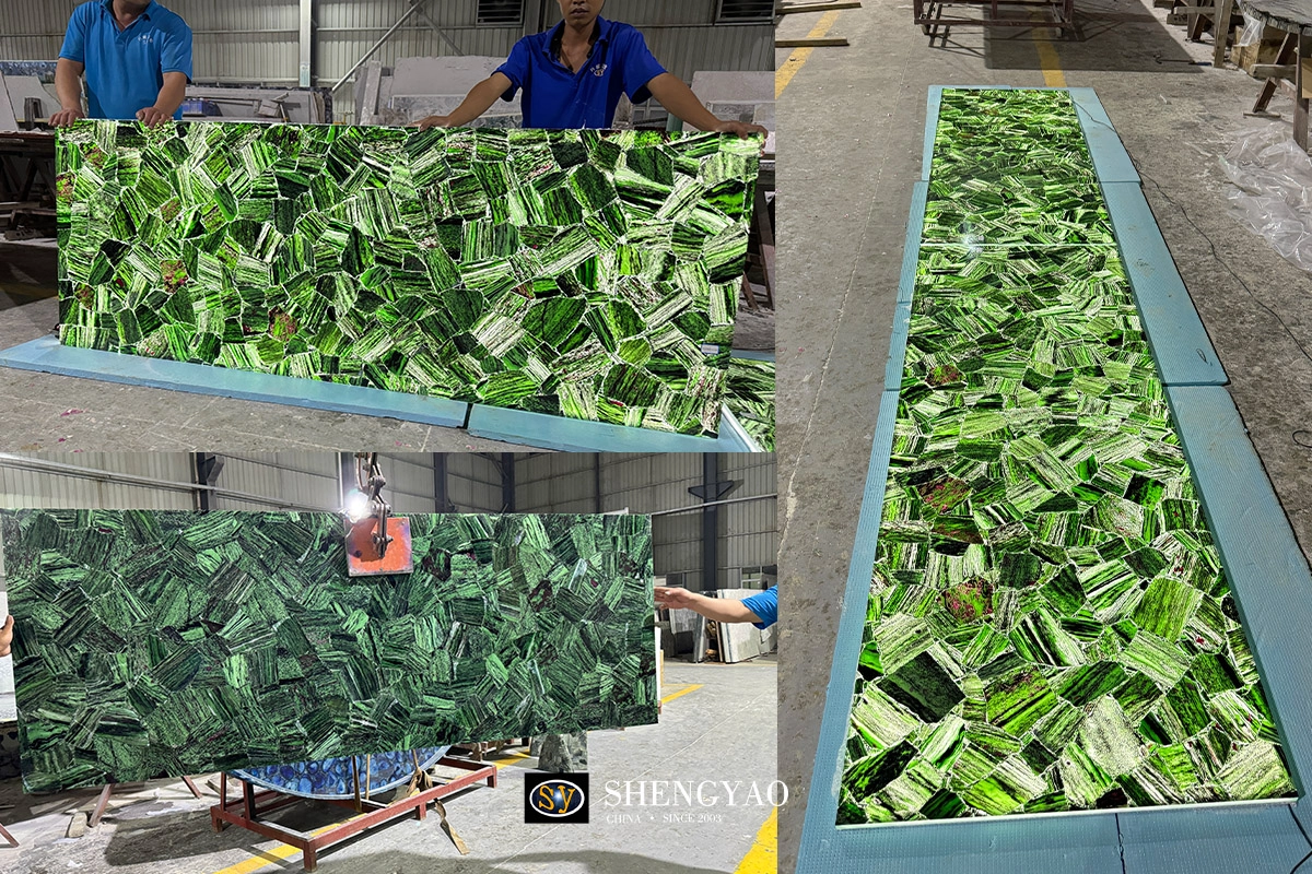 Translucent Semi Precious Stone Slab